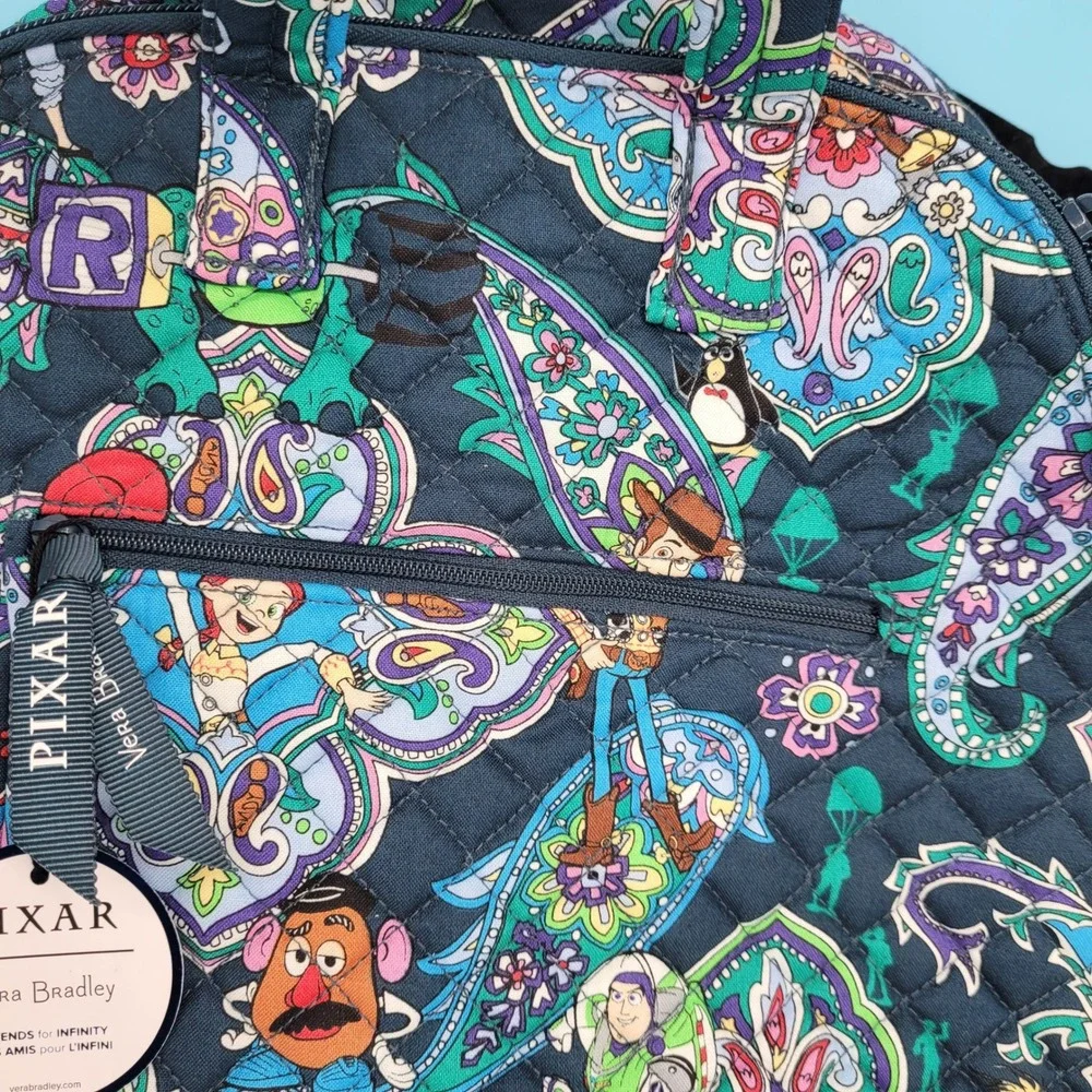 New Vera Bradley Disney Pixar Toy Story Small Backpack Womens NWT Paisley